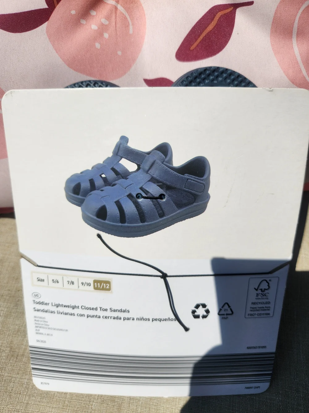 Lily & Dan Toddler Lightweight Closed-Toe Sandals in Blue NWT Size 11/12